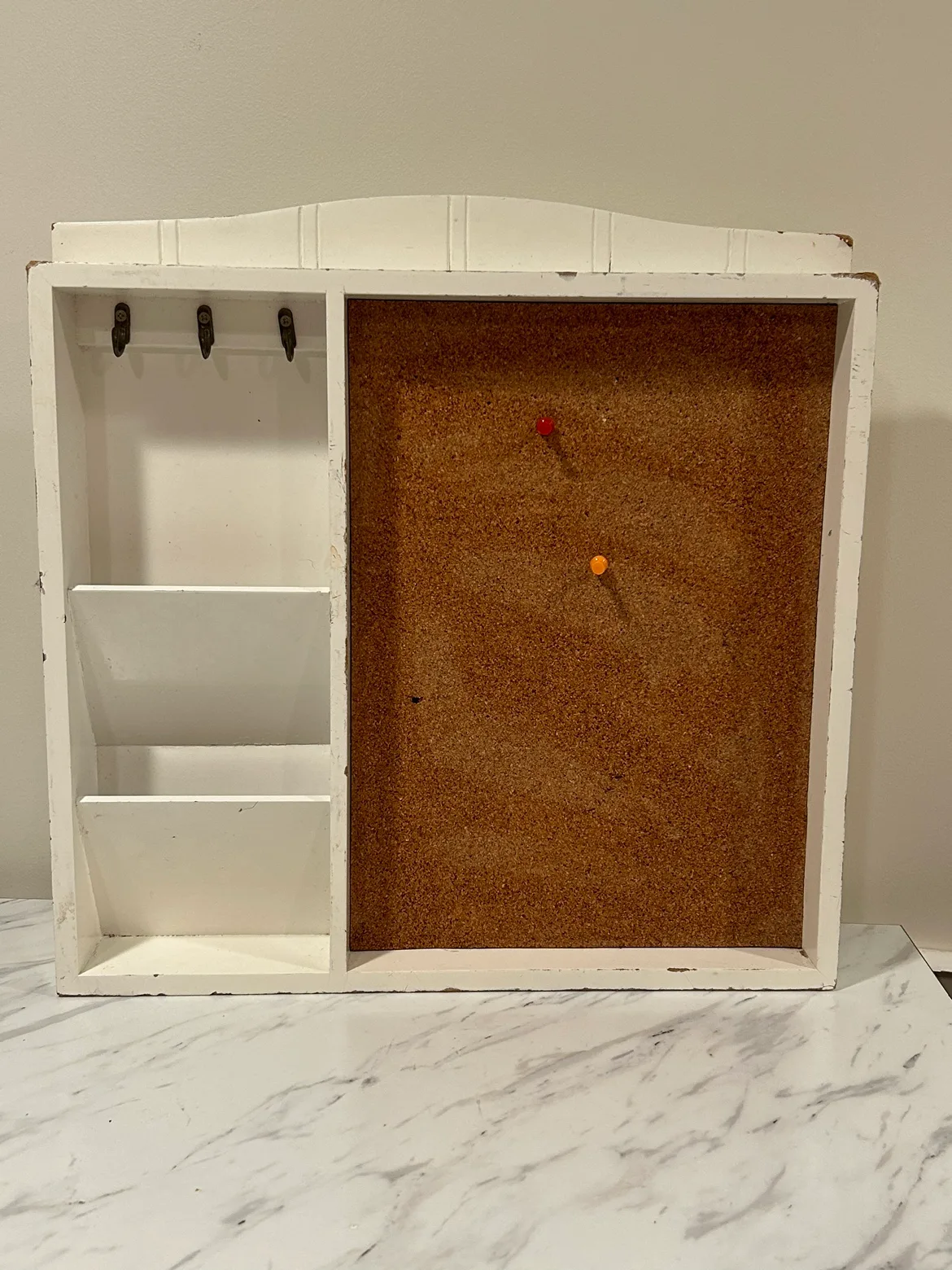 🧡White Wall Organizer with Corkboard thumbnail