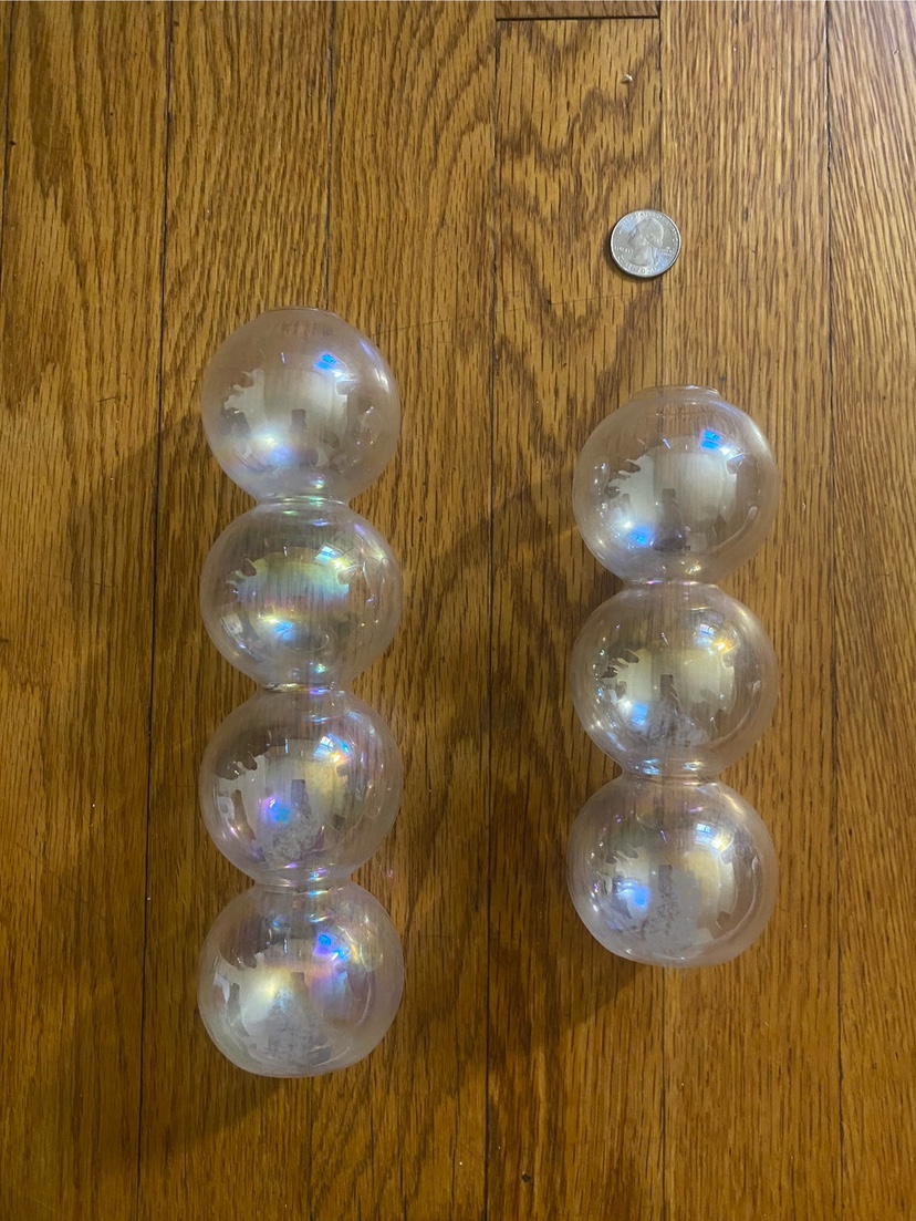 Set of 2 Iridescent Bubble Vases 🥕