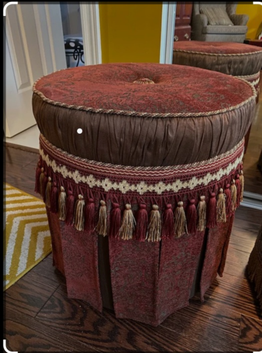 Round Footstool AUTHENTIC BOMBAY & CO