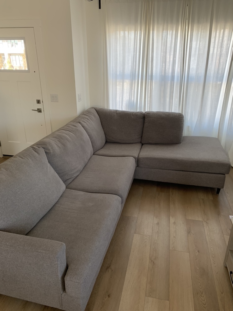 Grey Sectional Sofa with Chaise