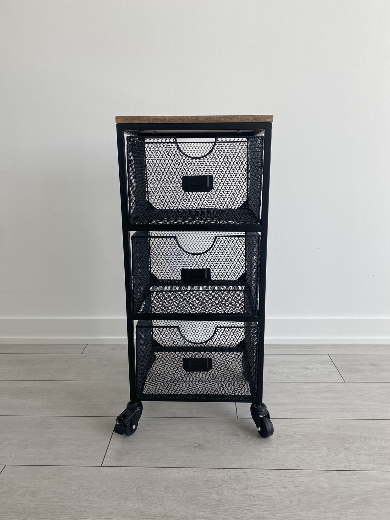Black Rolling Storage Cart / organizer