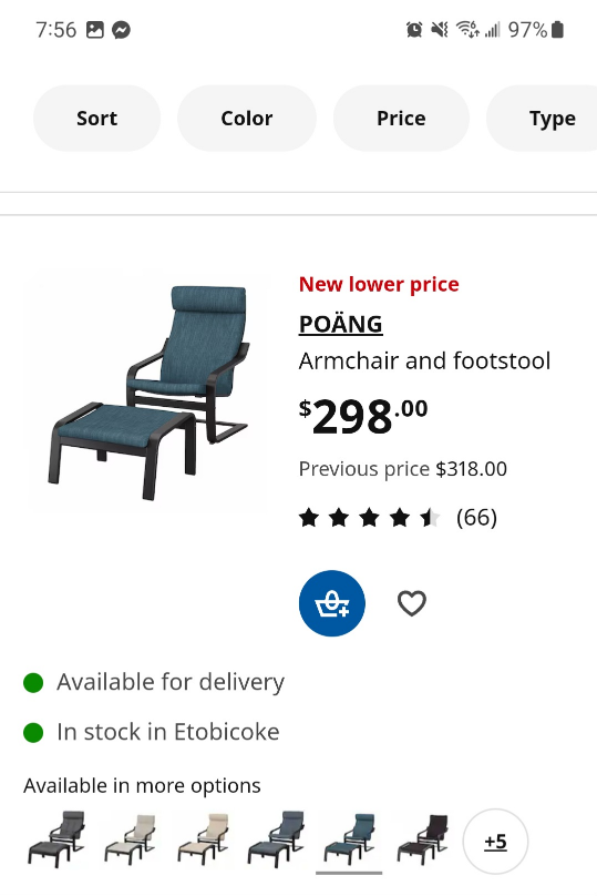 IKEA Poäng Armchair and Footstool - photo 2