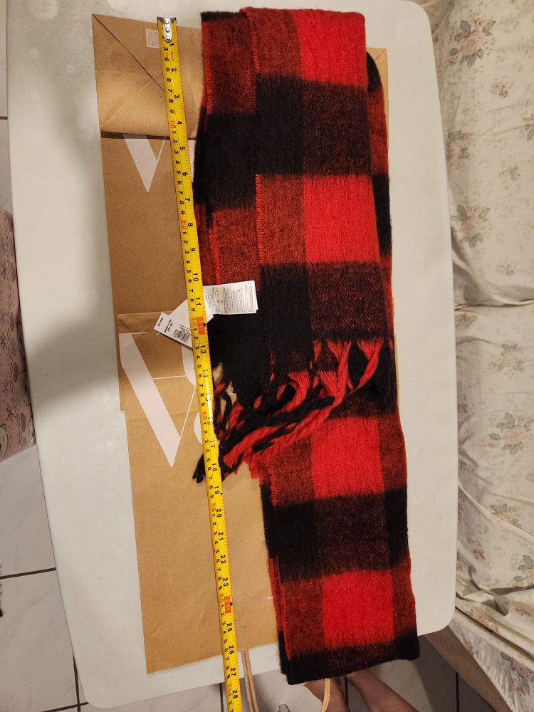Red and Black Plaid Scarf