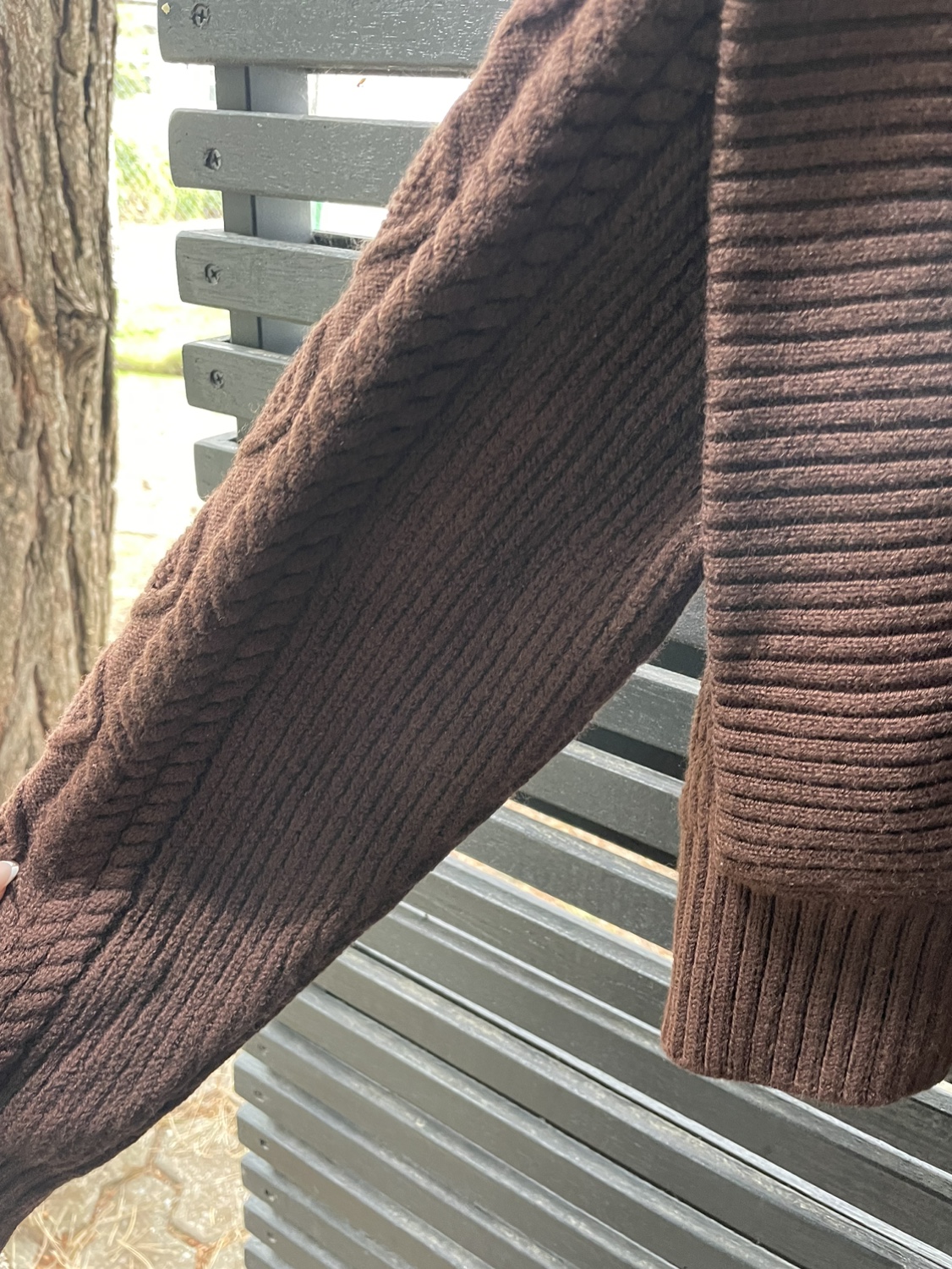 Babaton Brown Cable Knit Sweater - photo 3