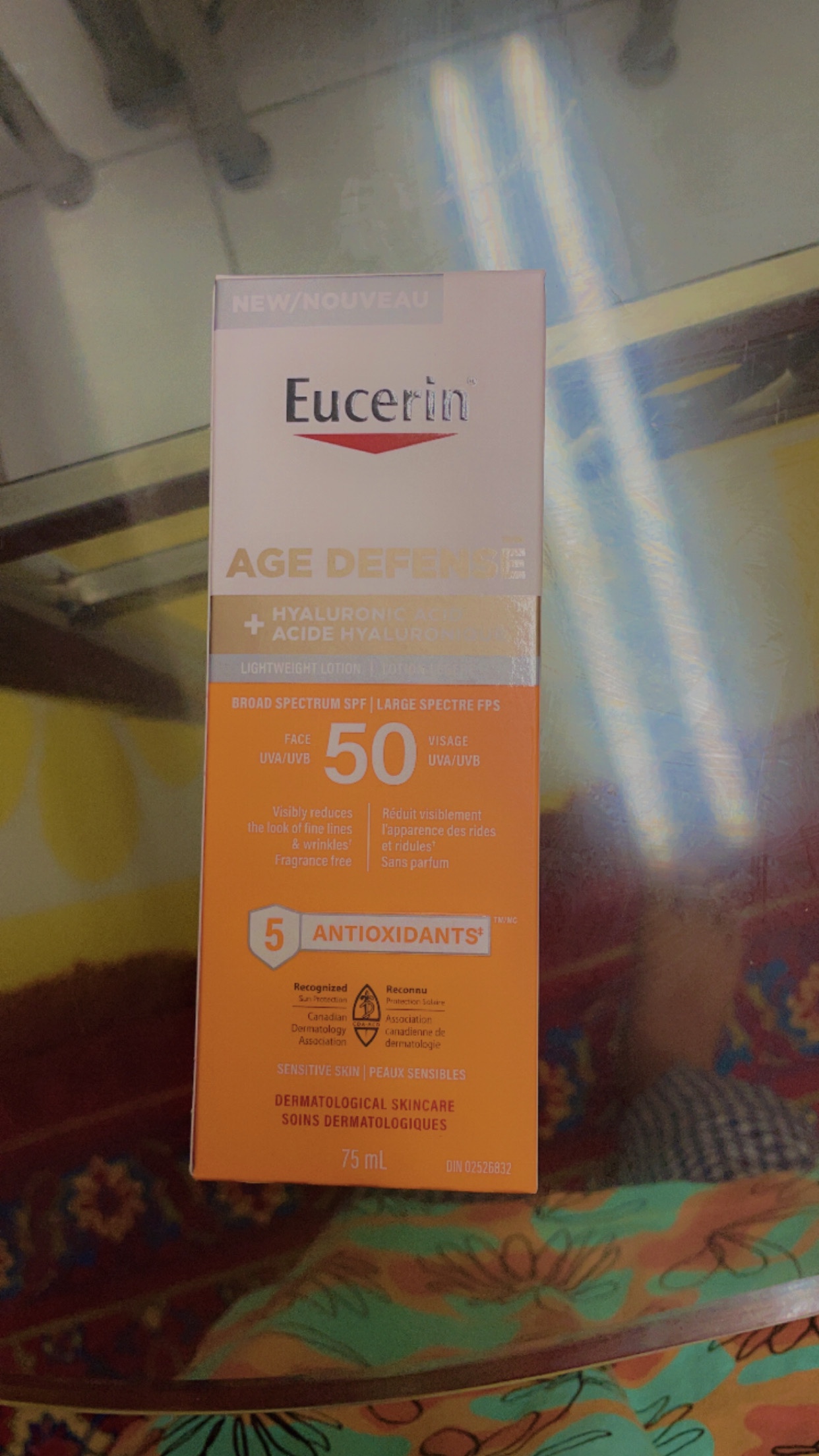 Eucerin Age Defence + Hyaluronic Acid SPF 50 #freecycle