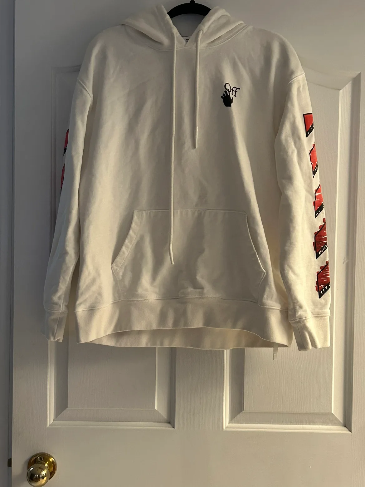 OFF-WHITE Marker Hoodie (White/Red)