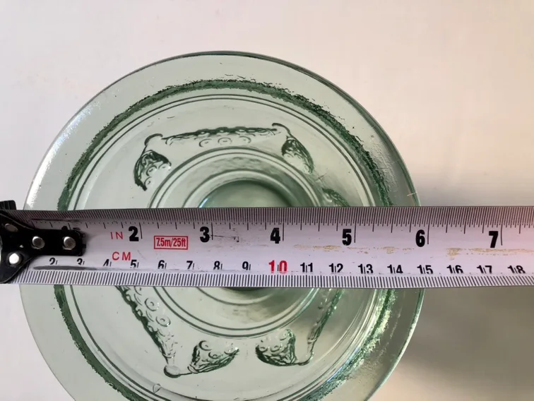 Spanish Recycled Green Glass candle holder /  planter image indicator(5)