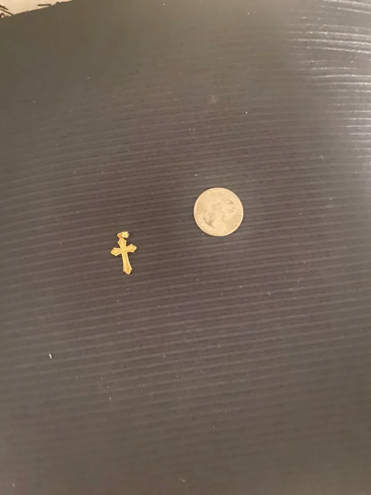 Gold Cross Pendant 10 k thumbnail
