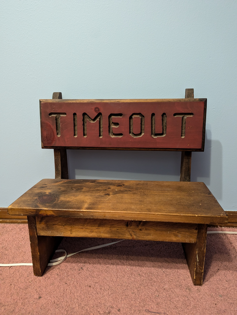 Wooden Timeout Bench