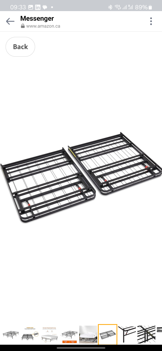 Foldable Metal Platform Bed Frame for Under-Bed Storage - photo 2