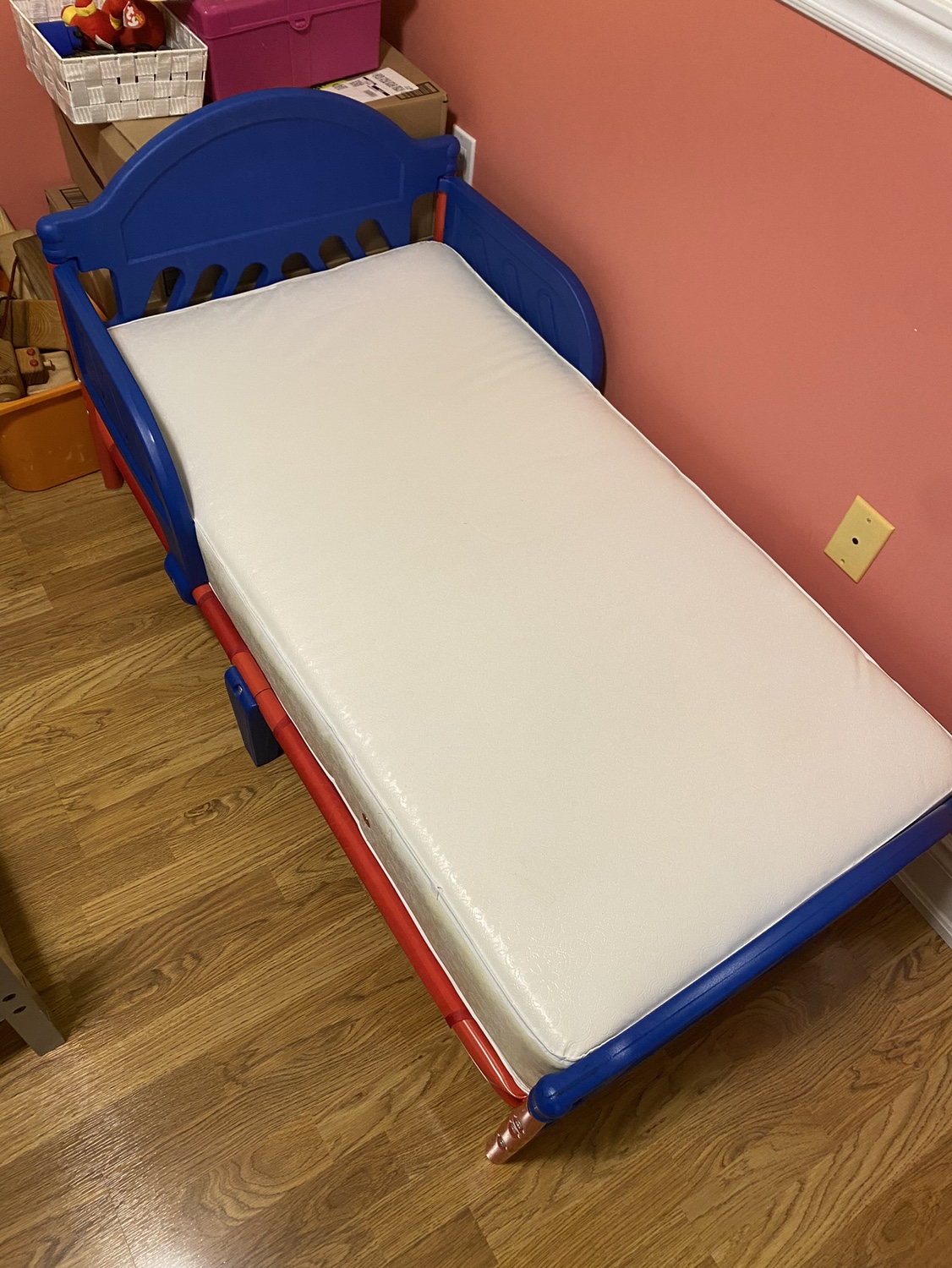 Toddler bed and mattress