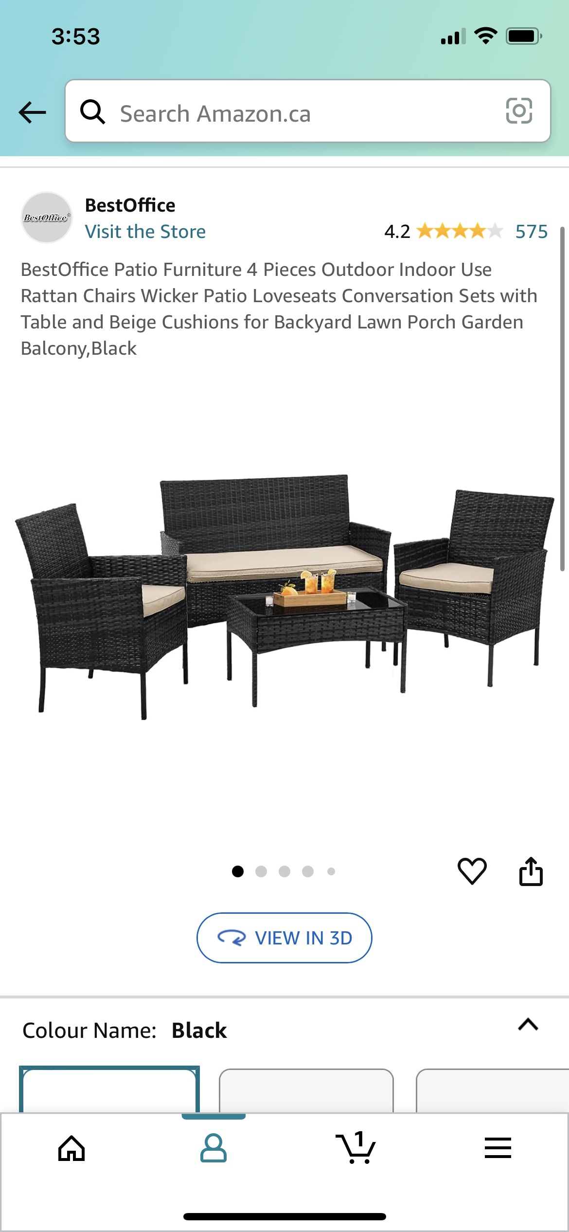 *MUST GO ASAP* 4 Piece Patio Conversation Set