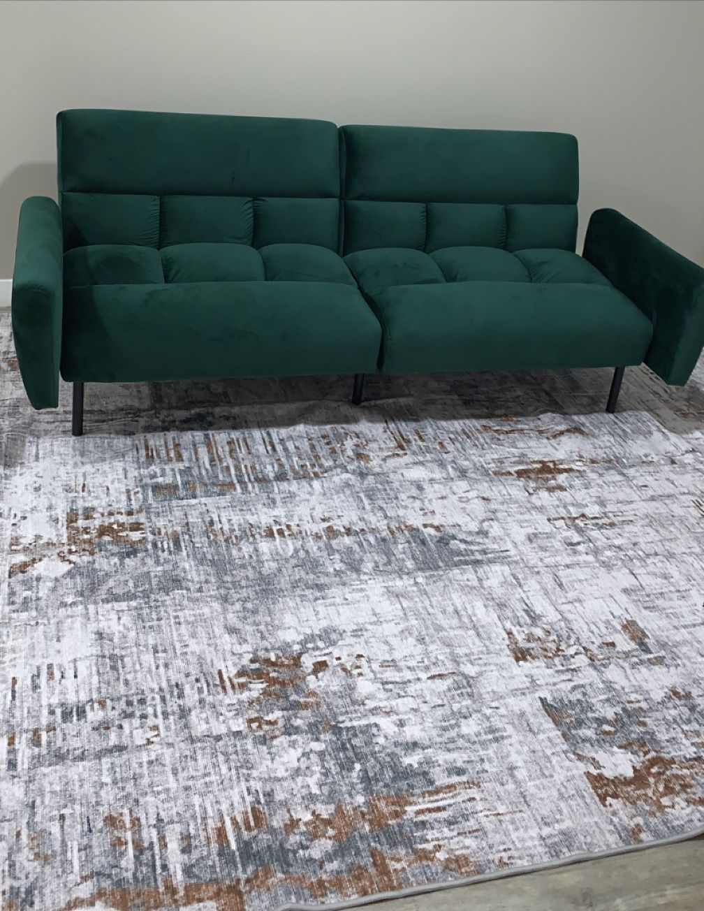 Green Velvet Futon