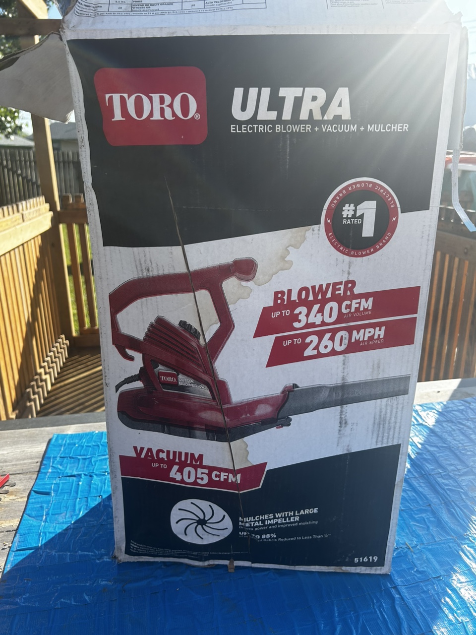 Toro leaf blower, vacuum with two collection bags