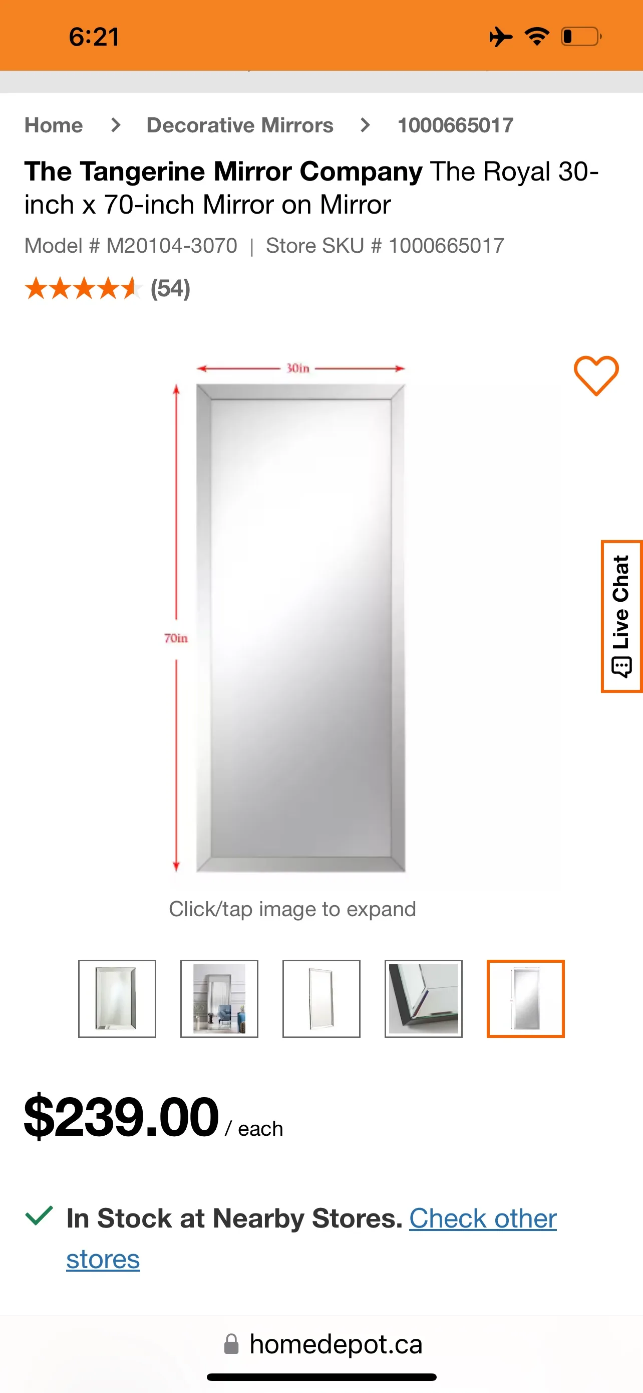 Large Floor Wall Mirror Bevelled image indicator(4)
