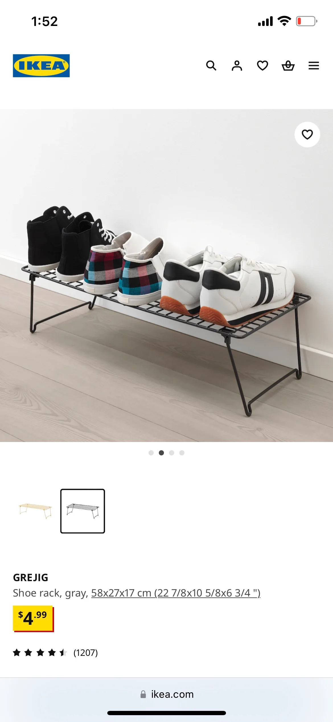 IKEA GREJIG Shoe Rack thumbnail