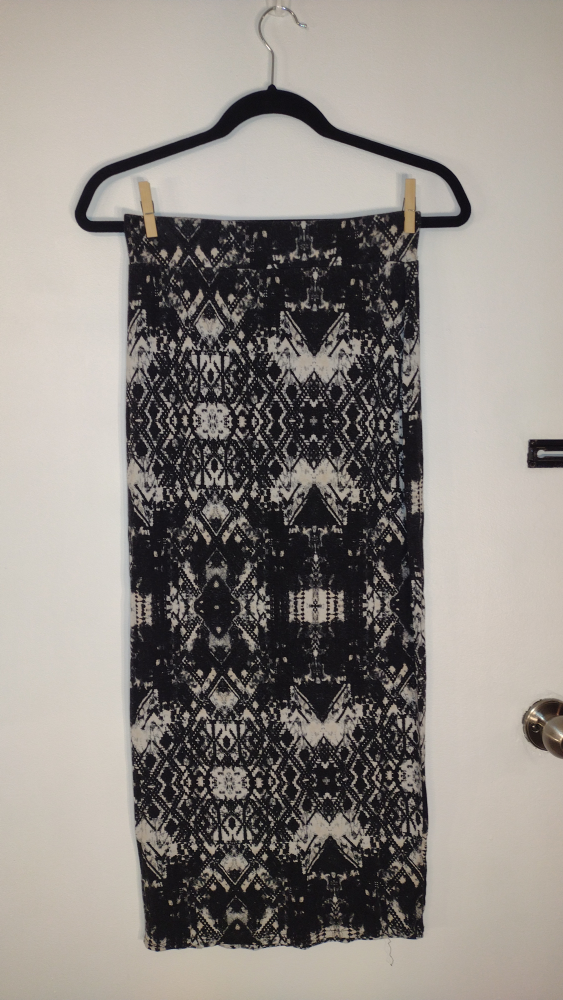 Black and White Patterned Skirt