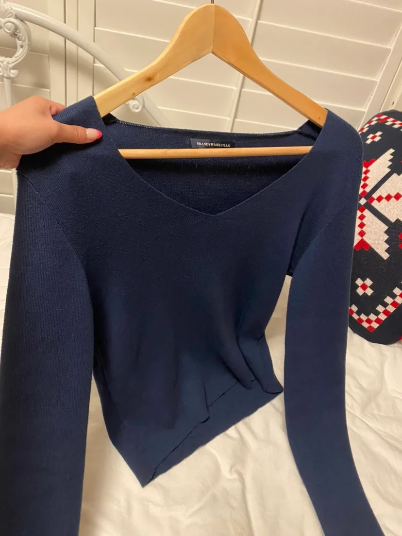 Brandy Melville Navy Sweater thumbnail