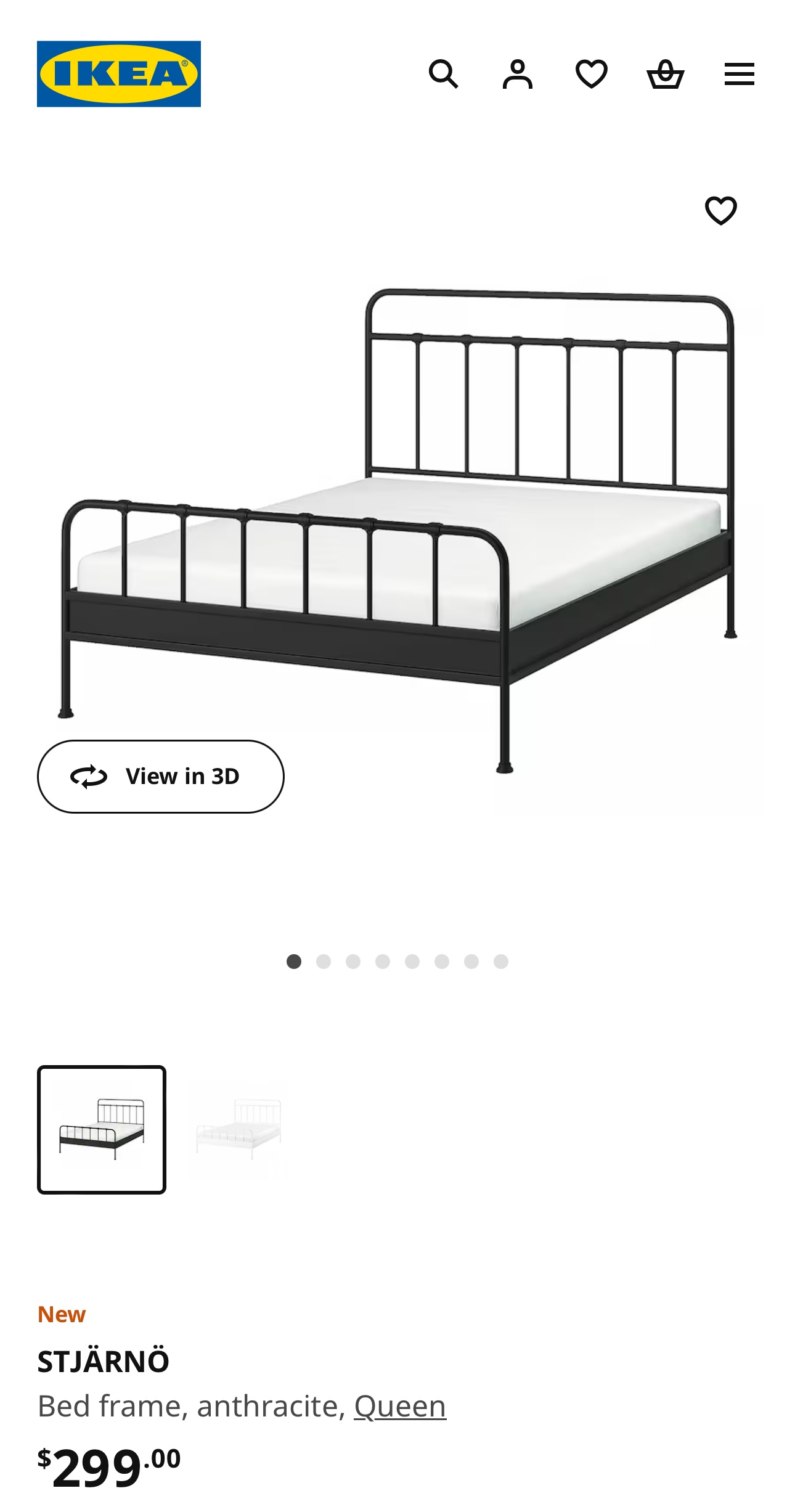 IKEA Queen Sized Bed Frame and Slatted Base - photo 3