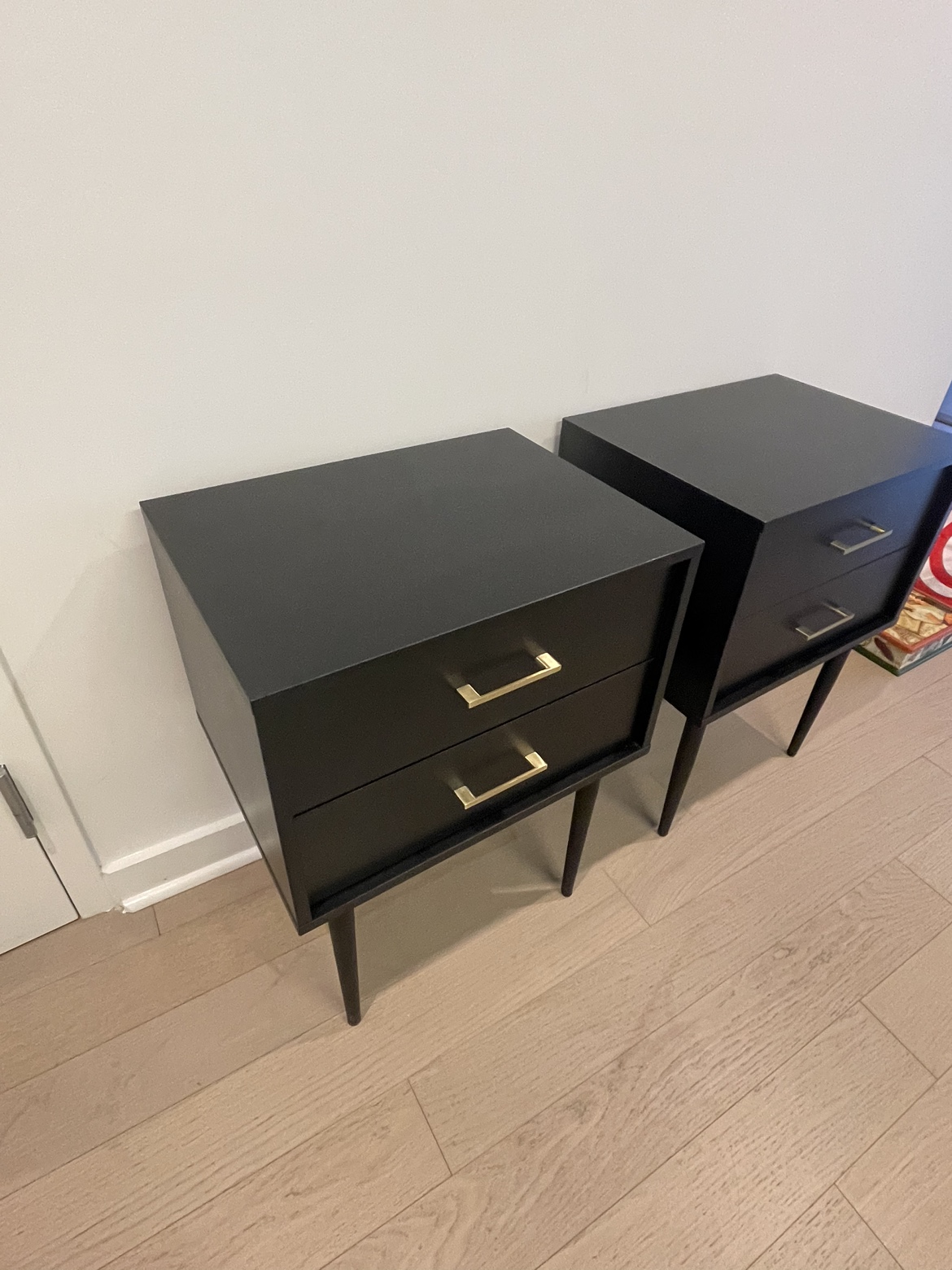 2 piece set Black Nightstands - photo 2