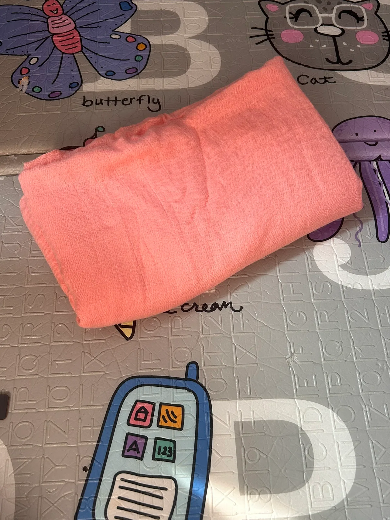 Pink/Peach Muslin Swaddle thumbnail
