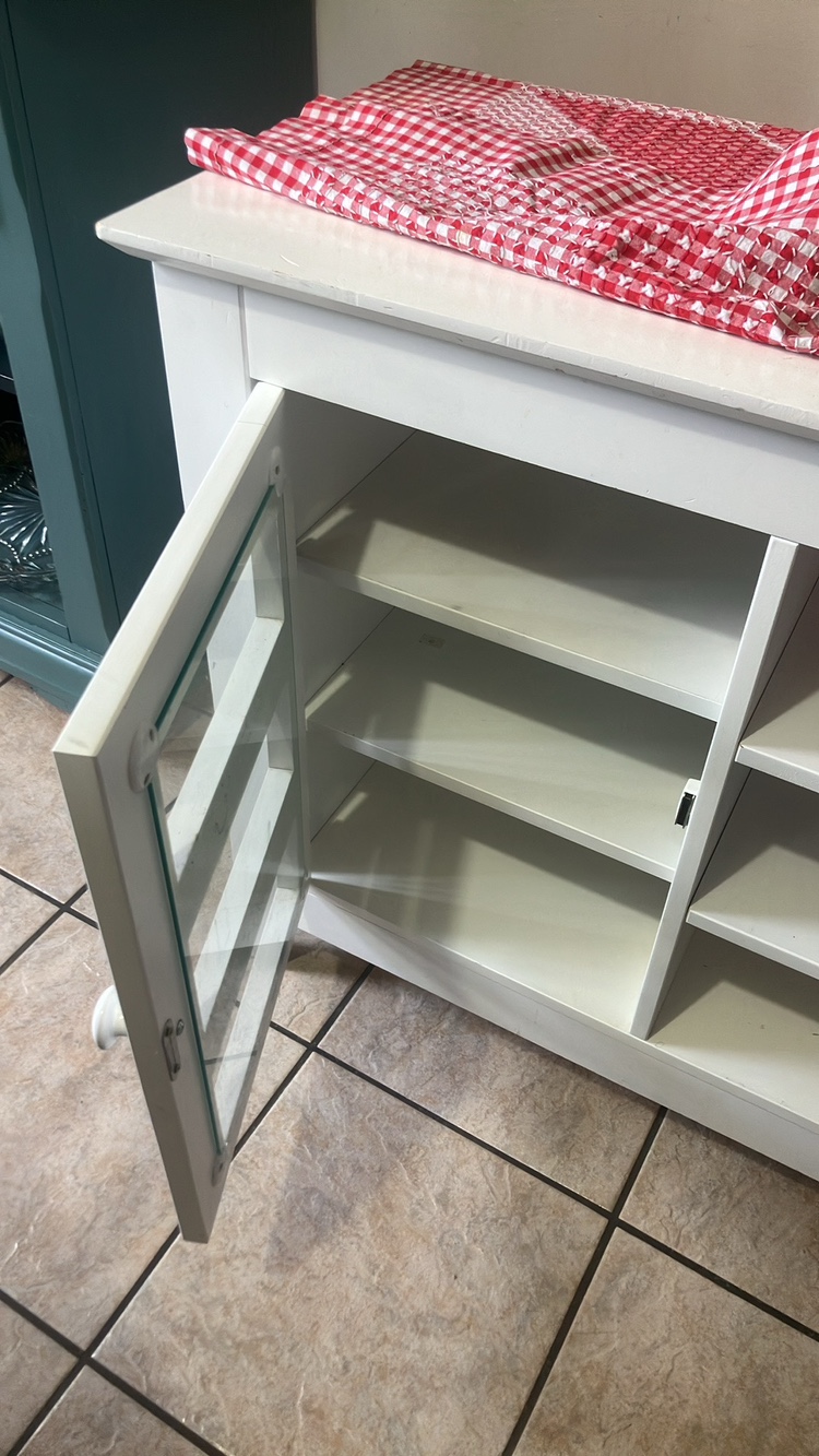 White Cupboard with Glass Door - photo 3