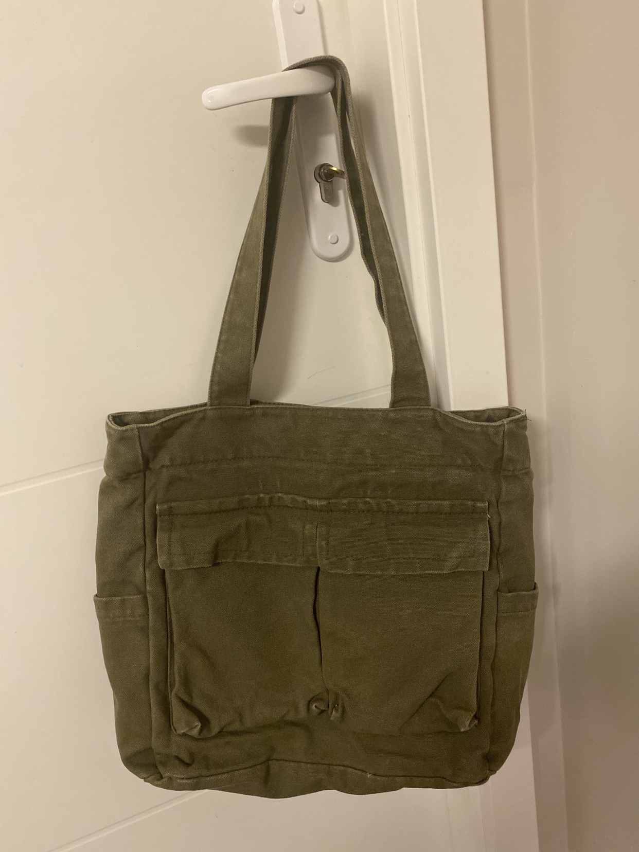 Green Canvas Tote Bag