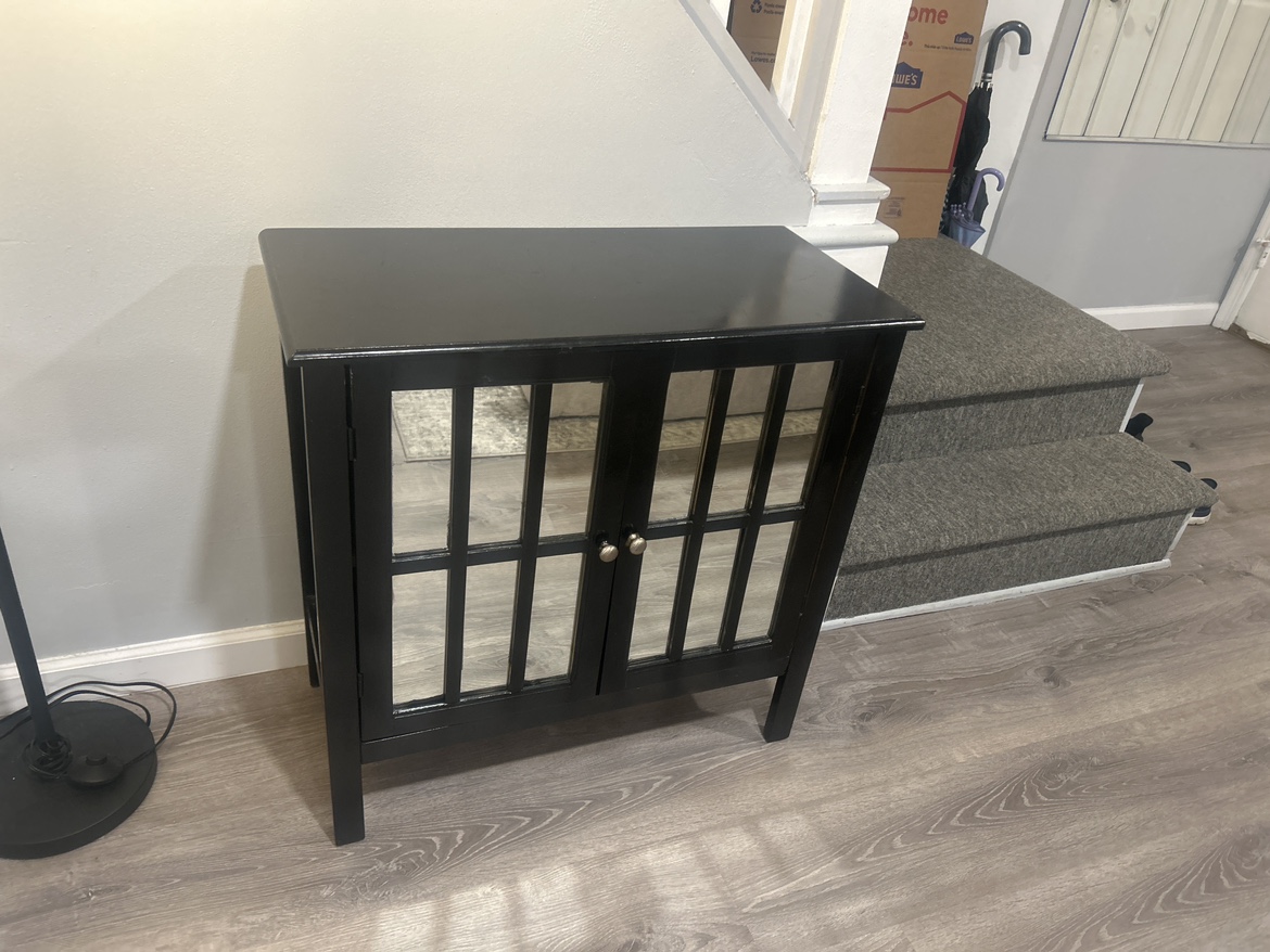Black Mirrored Cabinet - photo 2