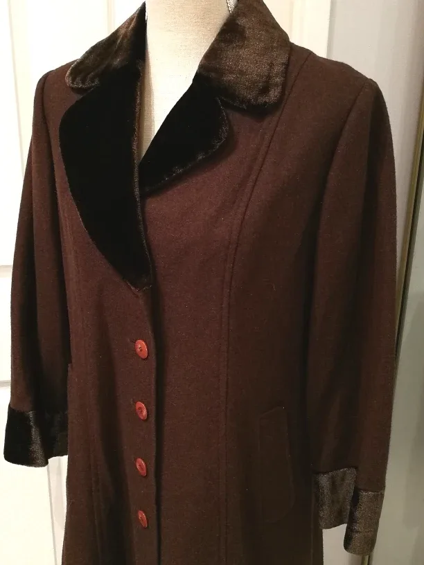 Vintage wool coat women S-M (dry cleaned) image indicator(2)