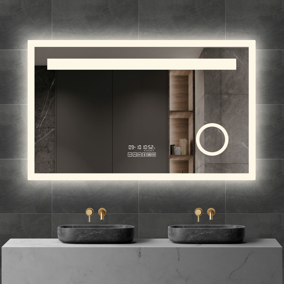 Smart Bathroom Mirror with LED Lights - photo 2