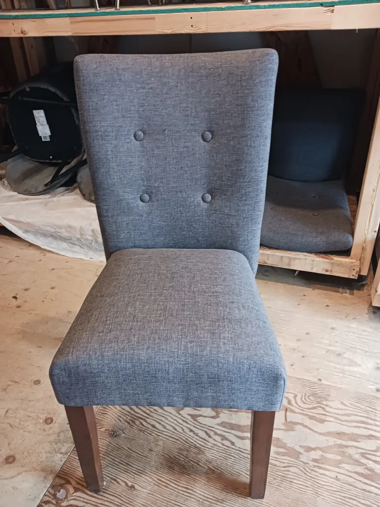 Grey Upholstered Dining Chair
