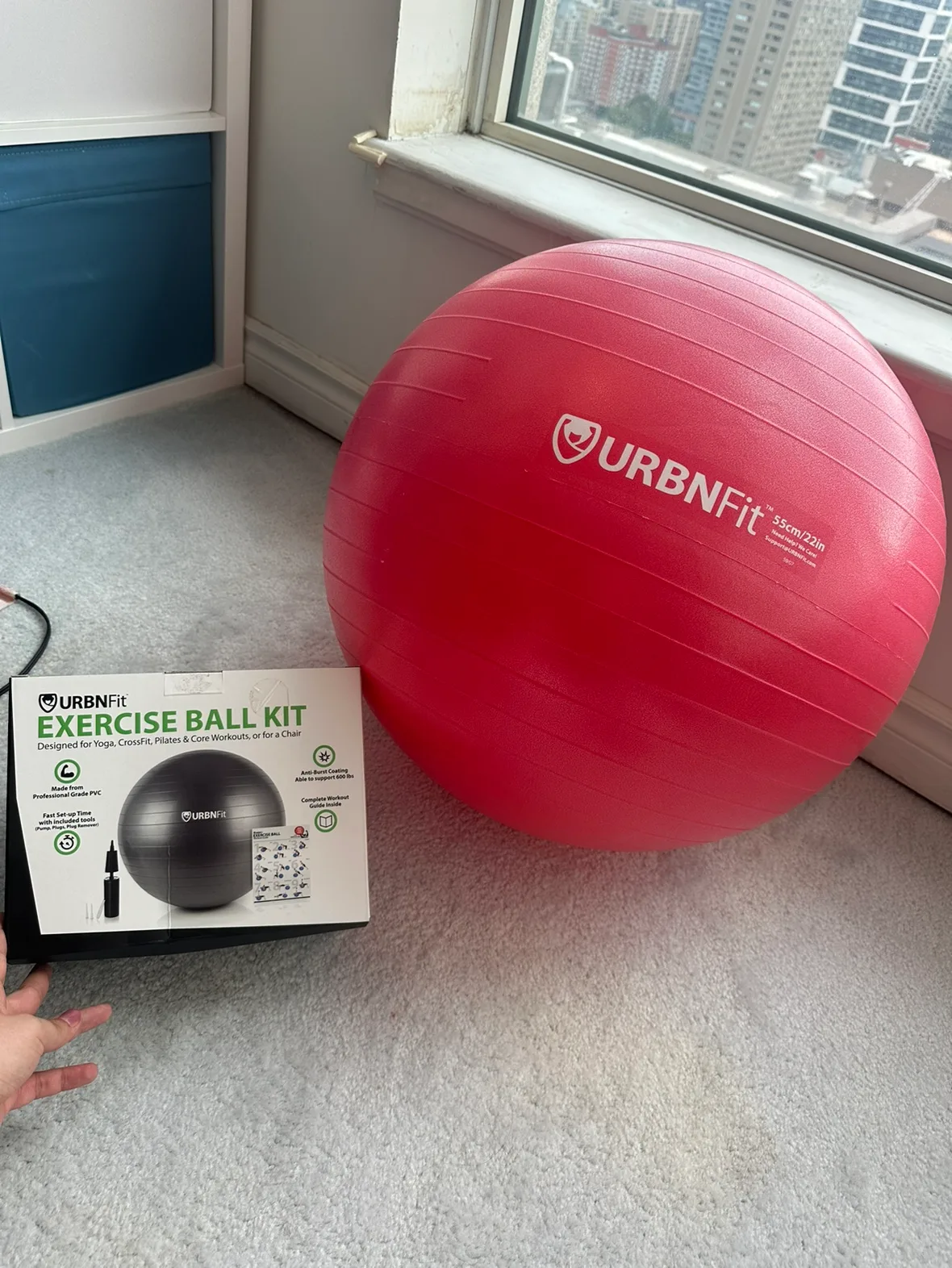 Exercise ball / yoga ball - RED thumbnail