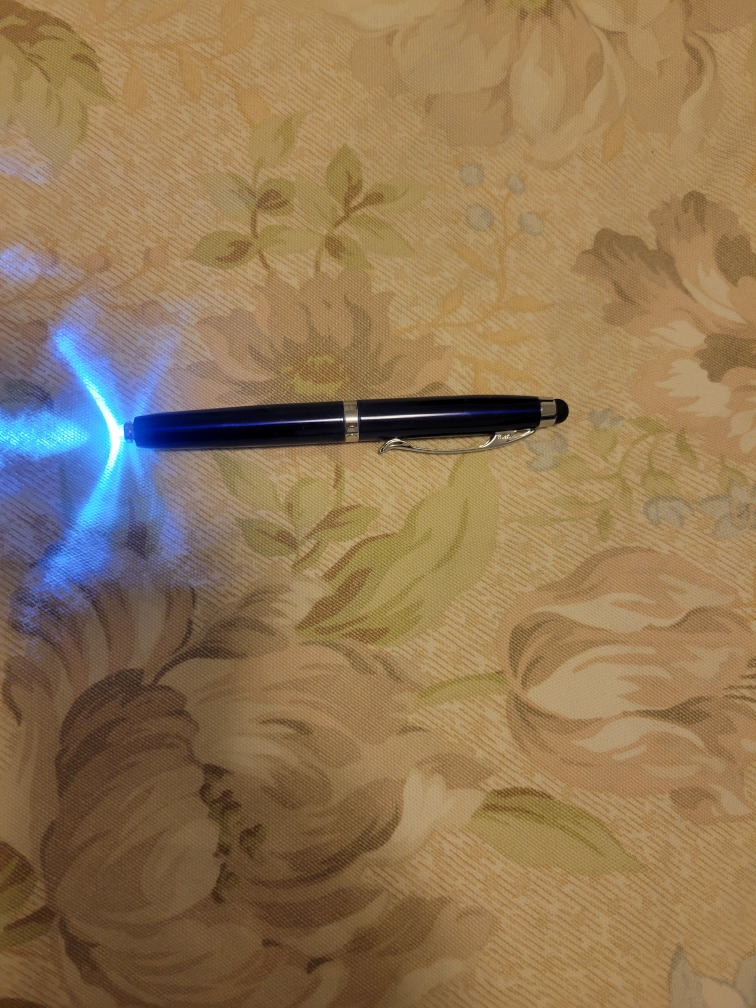 Blue Light Up Pen