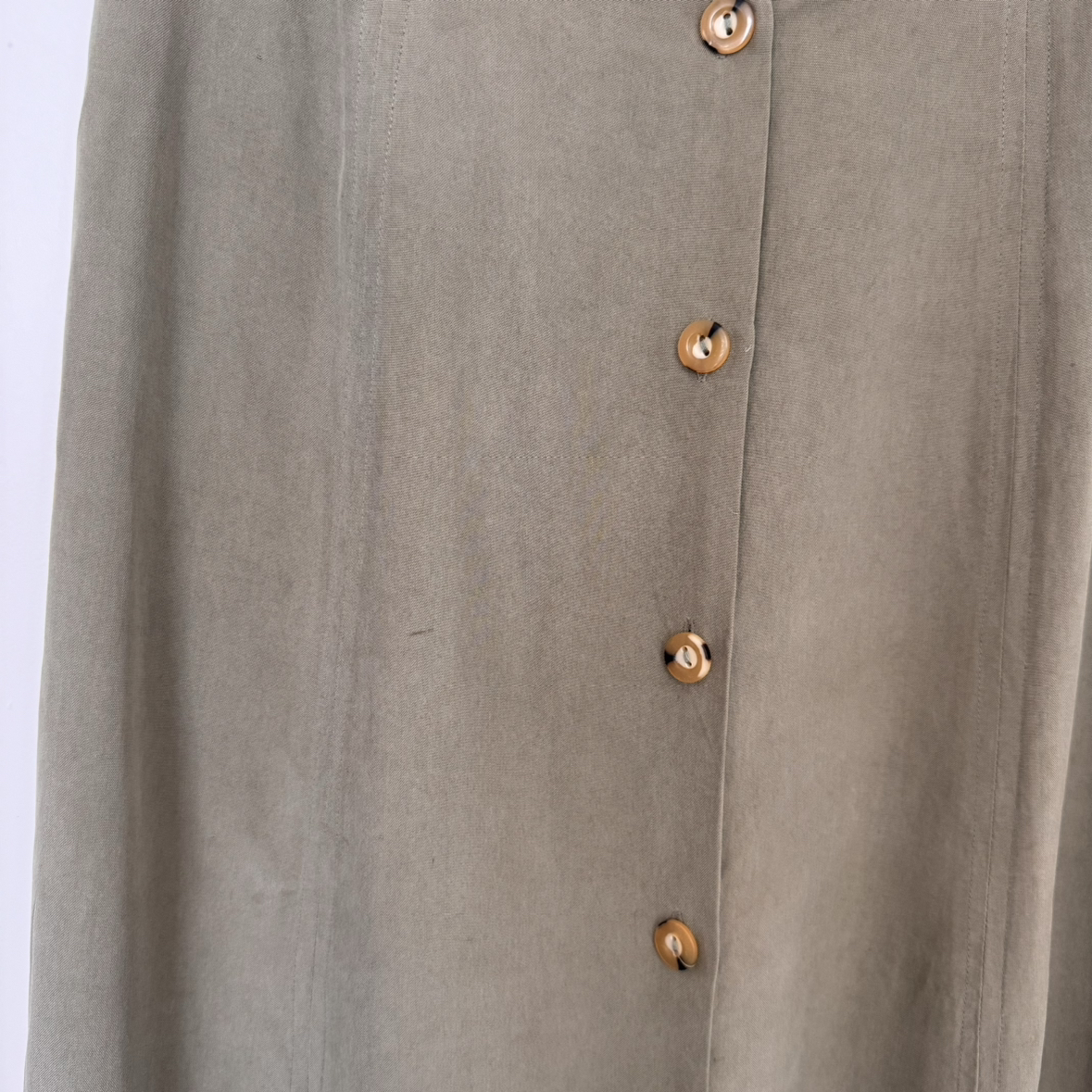 Vintage Sage Green 100% Silk Skirt - photo 3