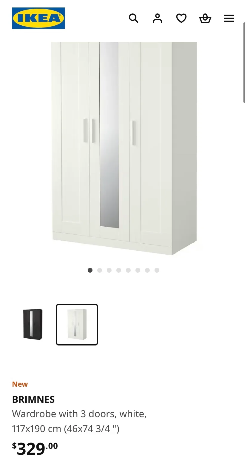IKEA Wardrobe with Mirror image indicator(5)