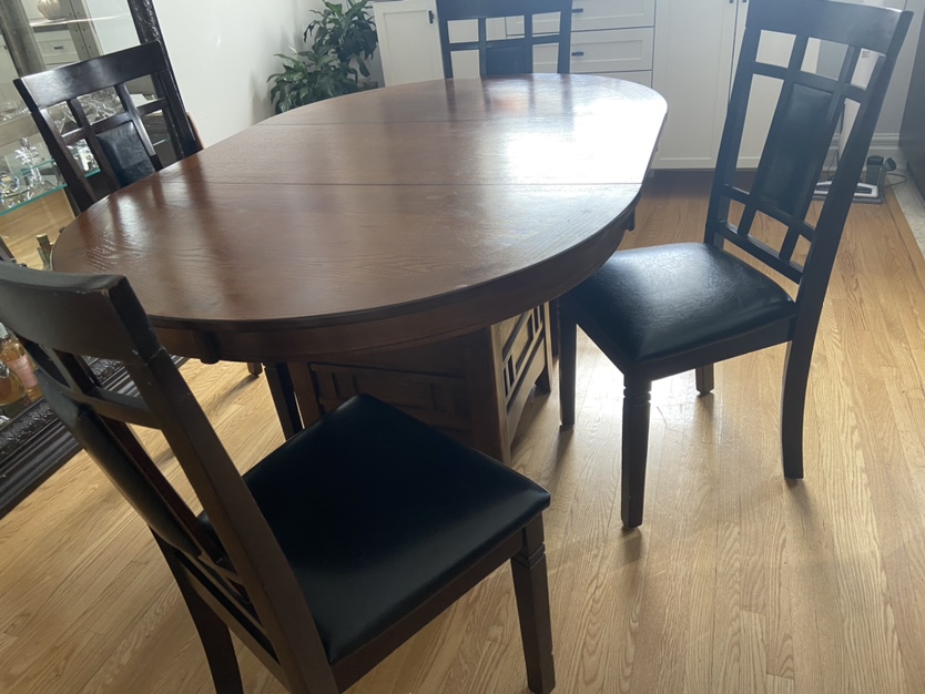 5pc Dining Set with Table and 4 Chairs - photo 2
