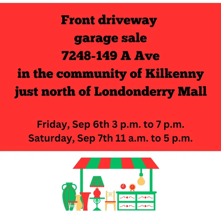 Garage Sale in NE Edmonton Kilkenny thumbnail