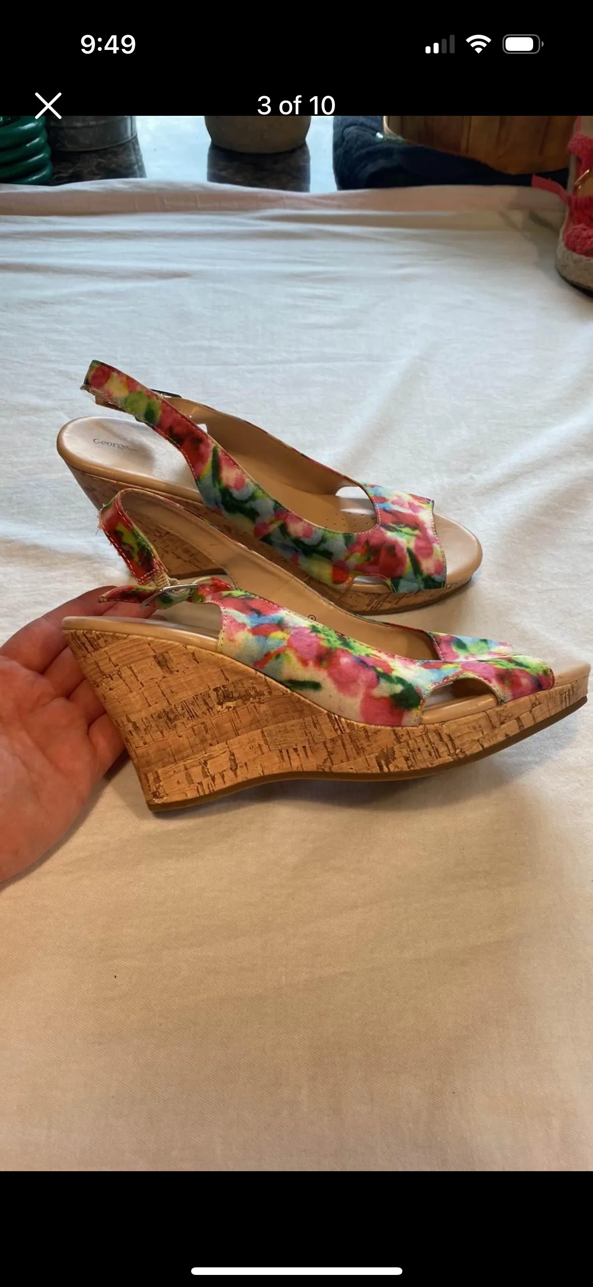 George Open Toed Wedge Sandals 9 image indicator(3)