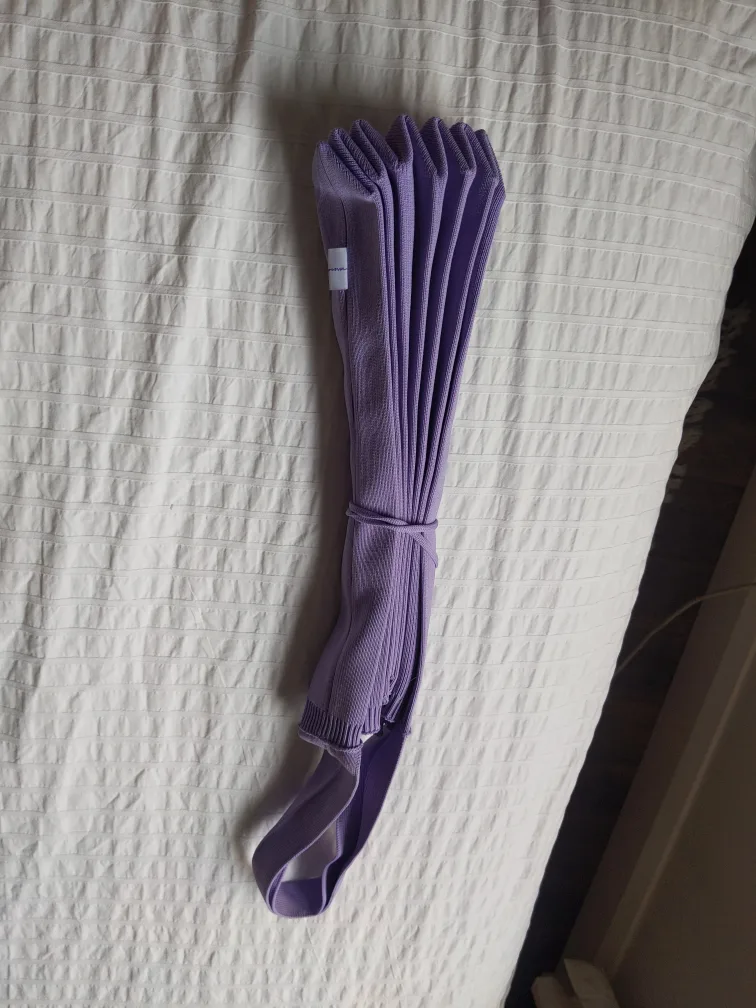 Adorable Lavender Purple Accordion Foldable Tote Bag image indicator(2)