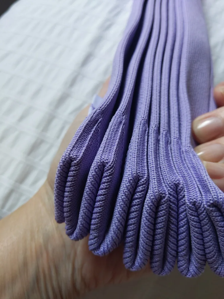 Adorable Lavender Purple Accordion Foldable Tote Bag image indicator(3)