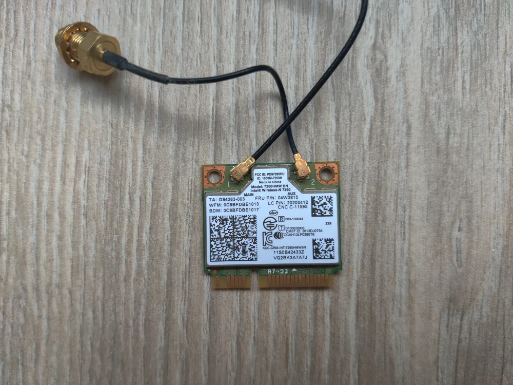 Intel Wireless 7260HMW 2x2 Dual Band WiFi Mini PCIe Card 🧡 image indicator(2)