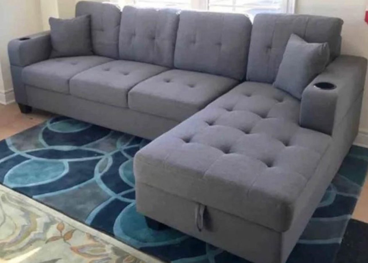 Sectional sofa - Grey - photo 3