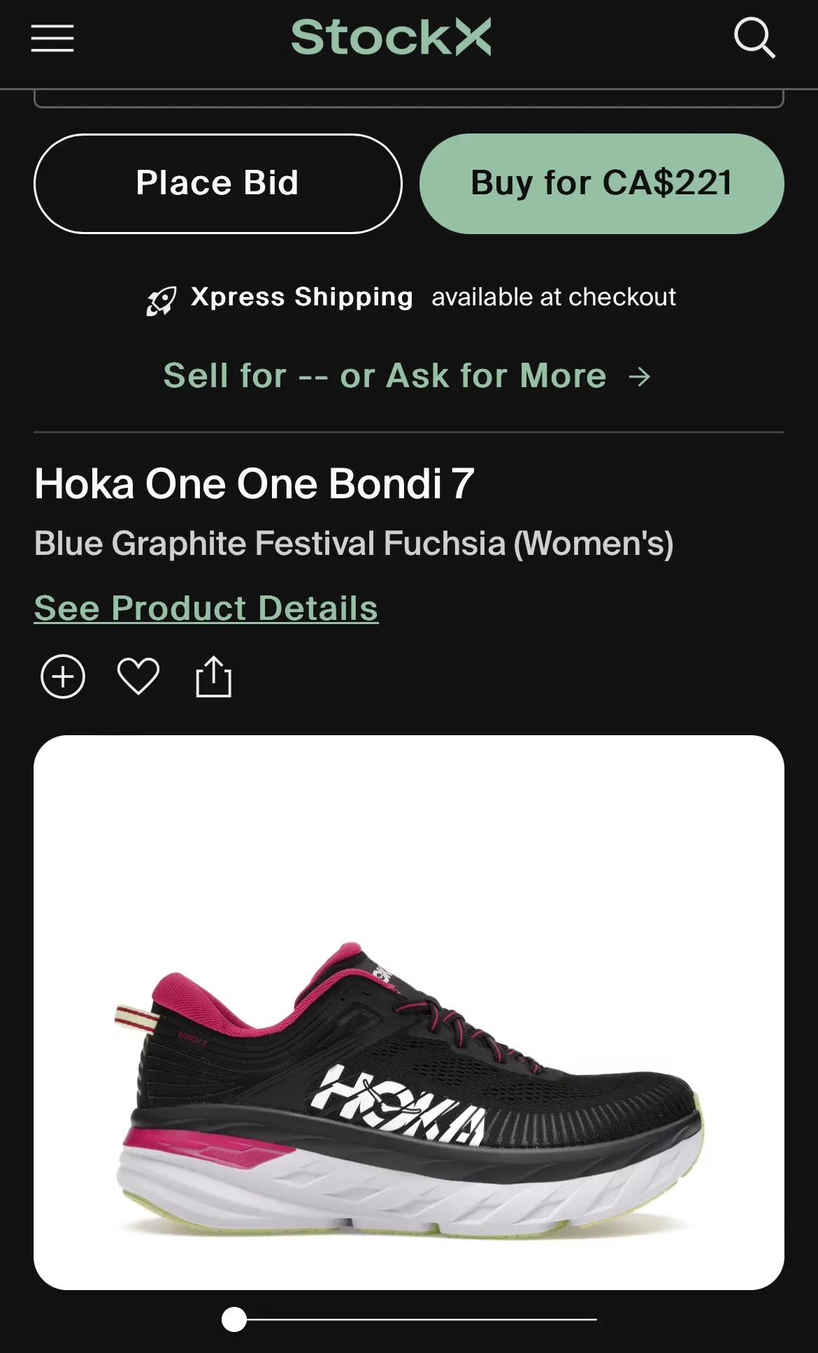 🍓REG $220+ NEW IN BOX! HOKA One Bondi Festival Fuschia image indicator(6)