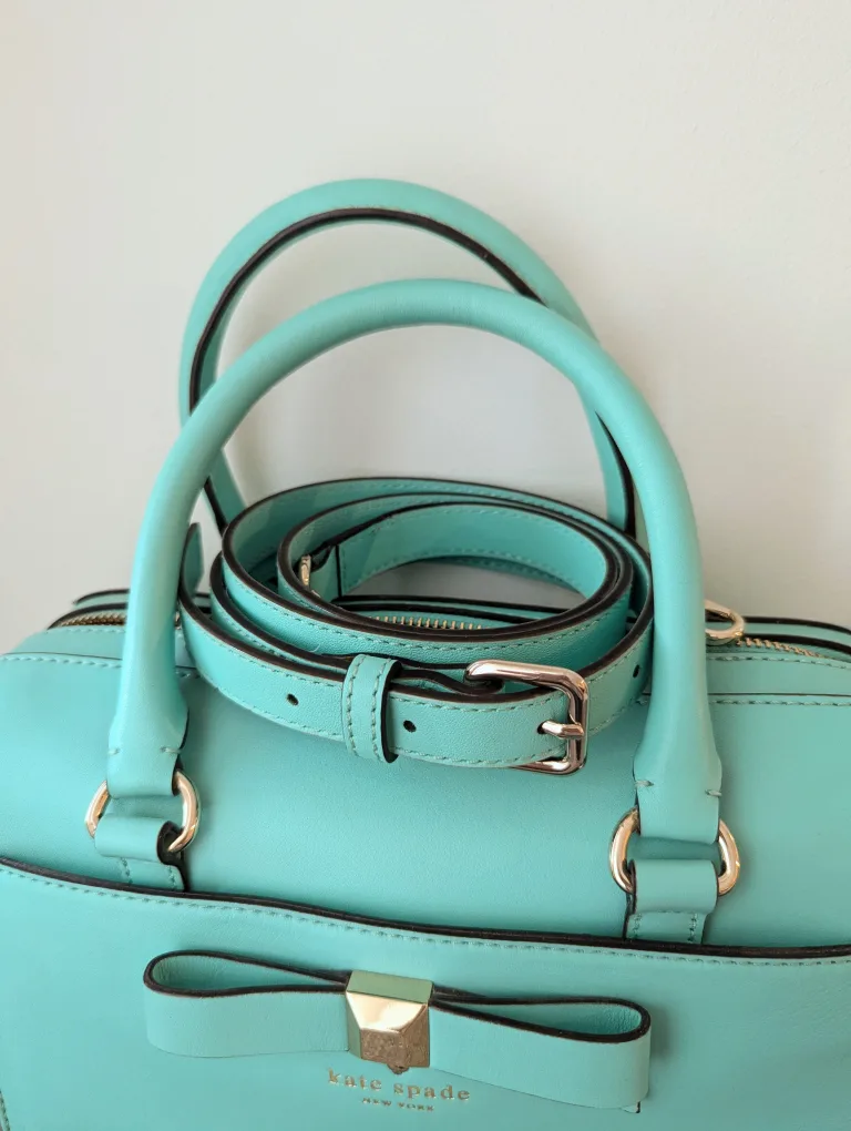 LIKE NEW Kate Spade crossbody purse in turquoise image indicator(4)