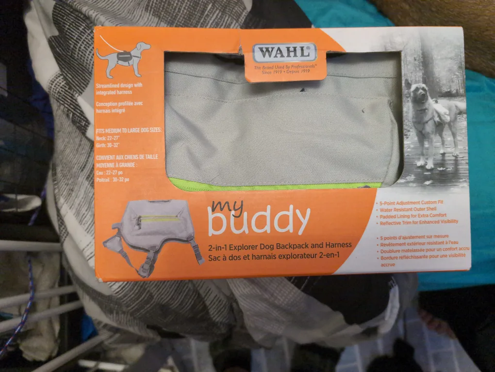 Wahl My Buddy 2-in-1 Explorer Dog Backpack and Harness thumbnail