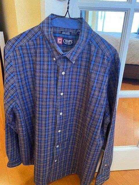 Chaps Men's Long Sleeve Plaid Button Up Shirt Size L/G thumbnail
