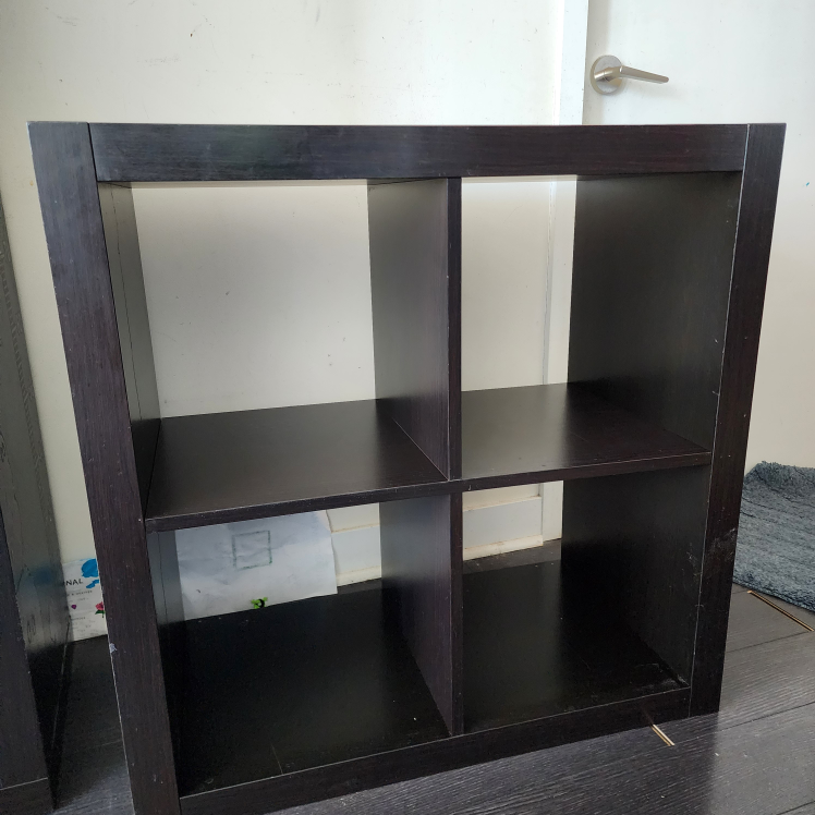 Black 4 Cube Shelving Unit - photo 2
