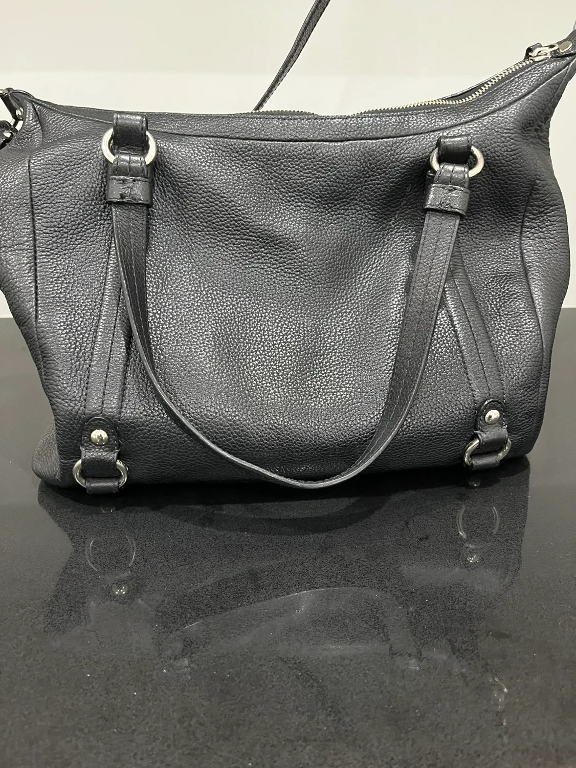 Coach Black Leather Purse image indicator(4)