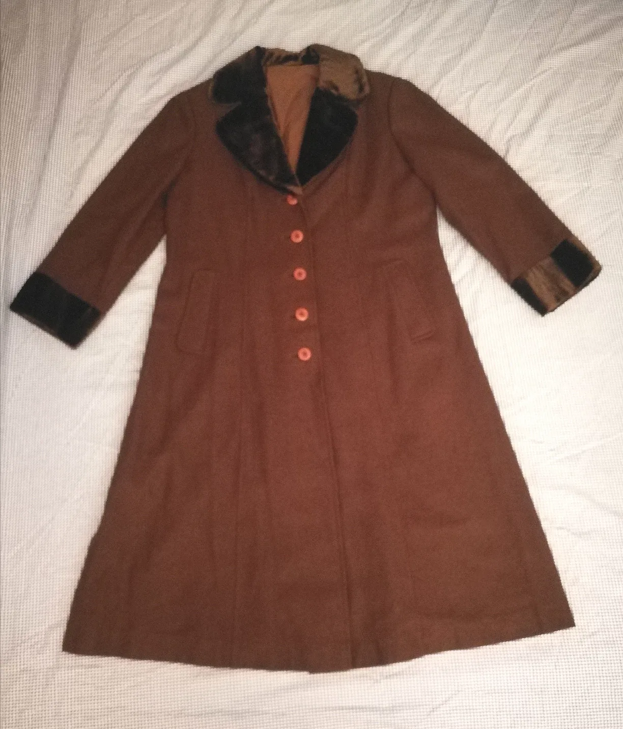 Vintage wool coat women S-M (dry cleaned) image indicator(4)