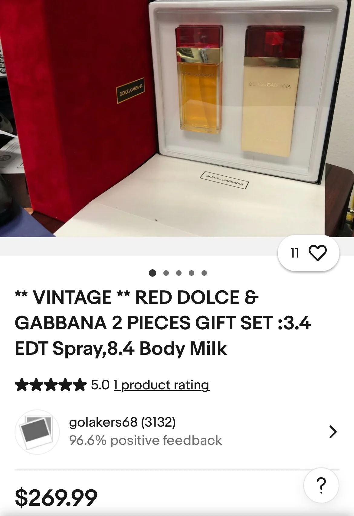 🍓BRAND NEW! REG $350-$500 RARE RED DOLCE & GABBANA 4 PCS SET image indicator(3)